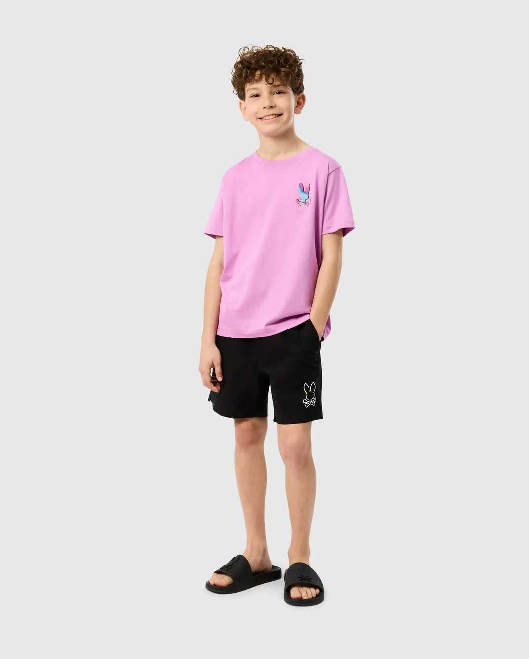 Polos Psycho Bunny Tyler Back Graphic Tee Violette Enfant | JQE-78466871